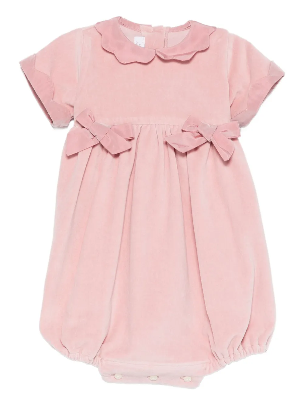 Mariella Ferrari bow-detail collared romper - Rosa