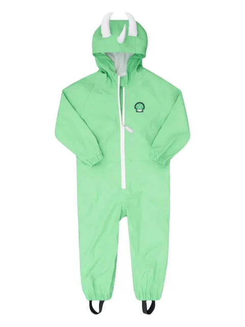 Roarsome dinosaur appliqué puddle suit