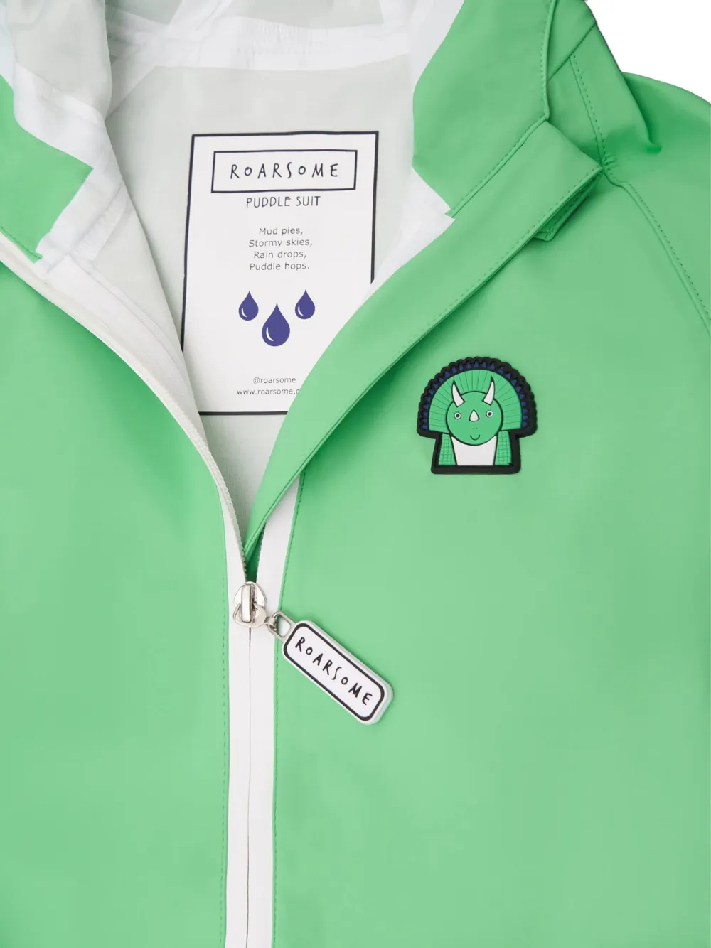 Roarsome Pak met dinosaurus applicatie Groen