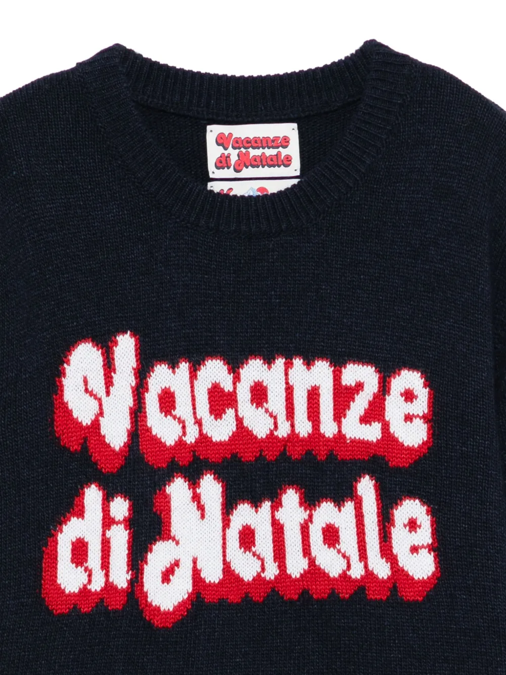 MC2 Saint Barth Kids Vacanze di Natale trui met print Blauw