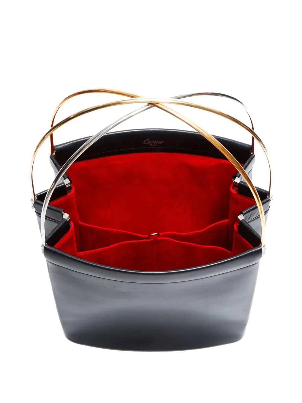Pre-owned Cartier 1990-2000s Trinity Open-top Tote Bag In Black