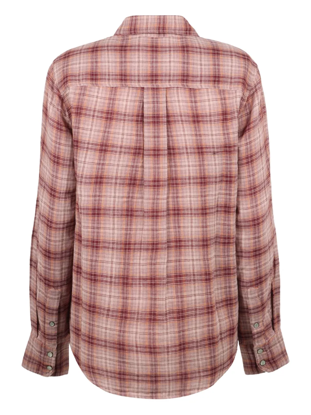 Isabel Marant Yalisa Buttoned-checked Shirt In Burgundy
