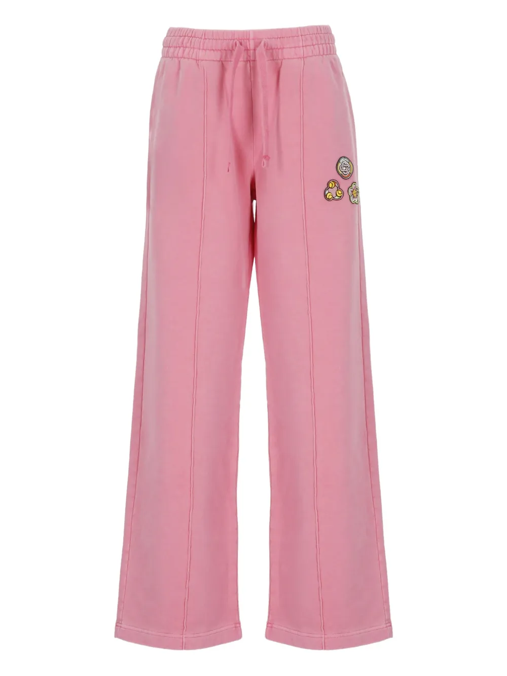 Casablanca logo-appliqué palazzo trousers | Pink | Image 1