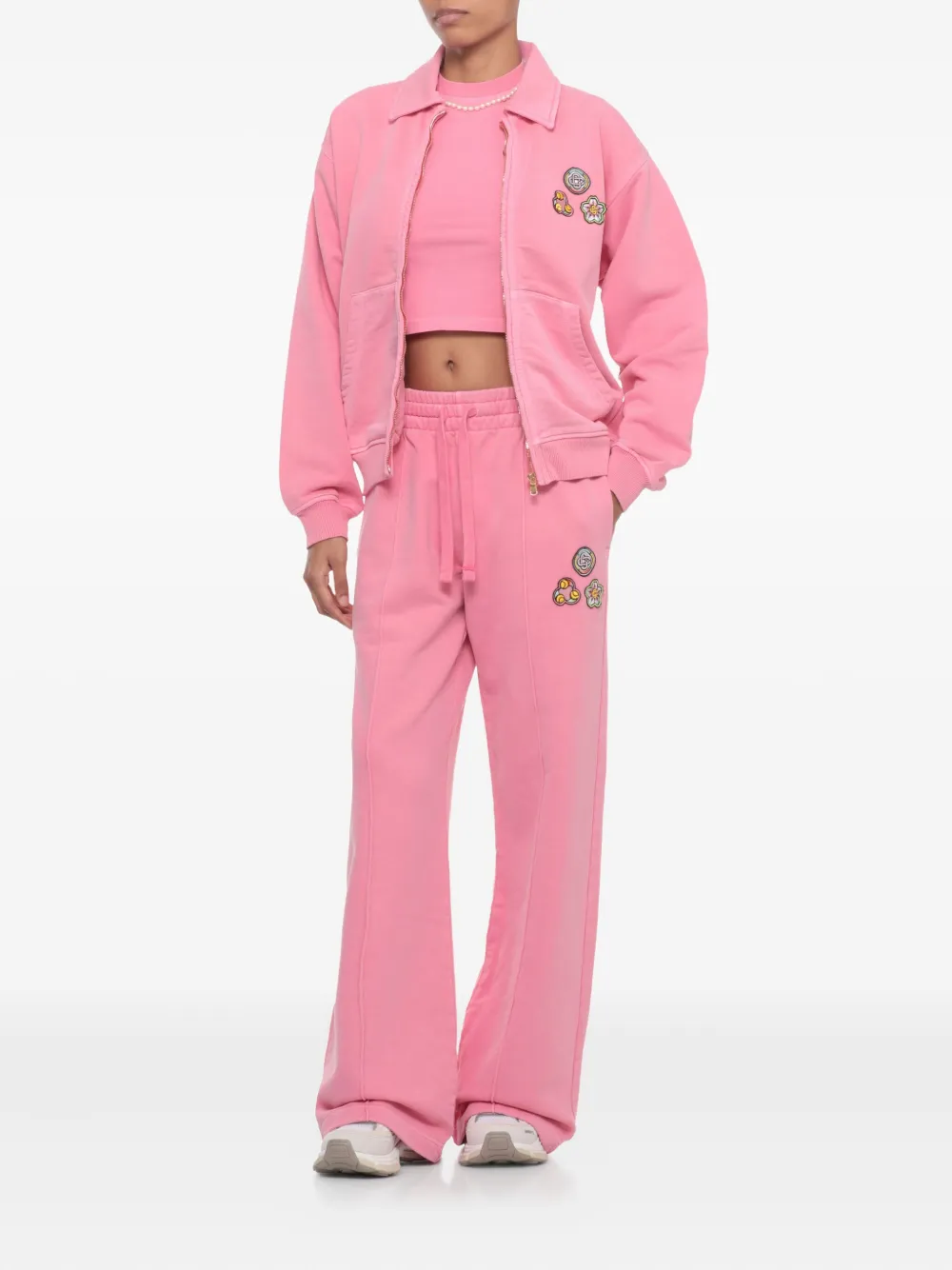 Casablanca logo-appliqué palazzo trousers | Straight-Leg Pants | Image 2
