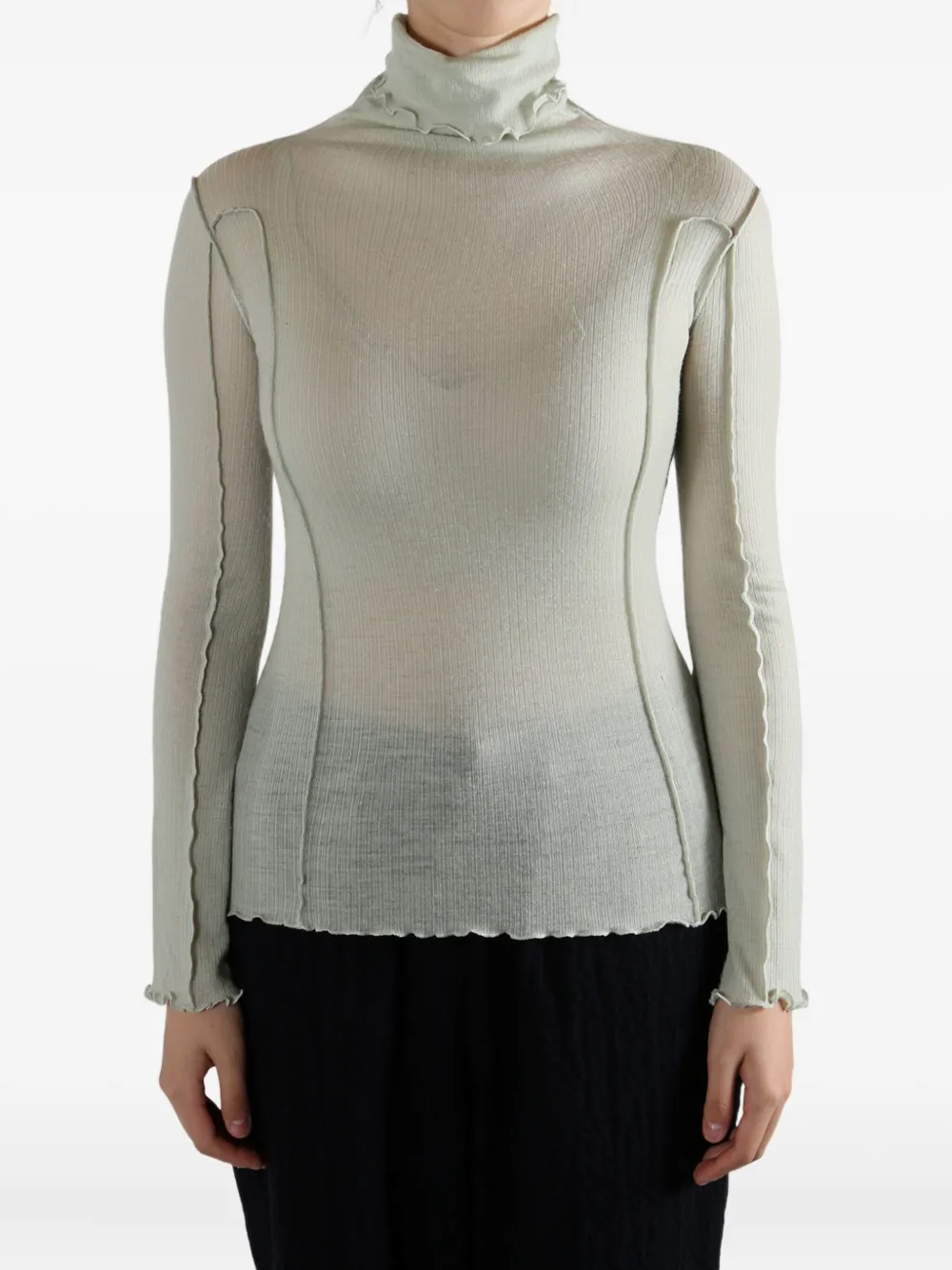 Baserange ruffled blouse - Groen