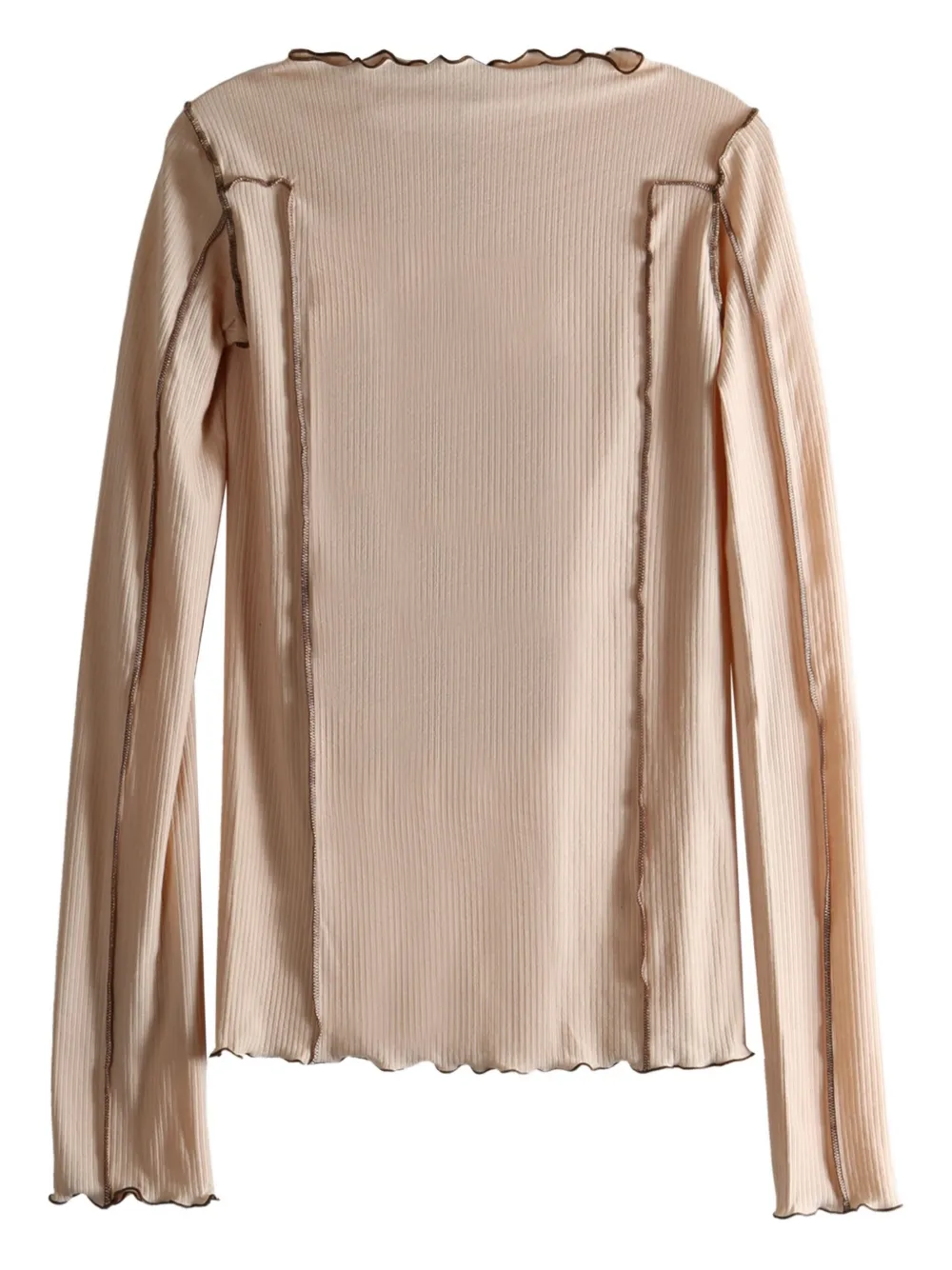 Baserange Boat Neck Long-sleeved T-shirt In Gold