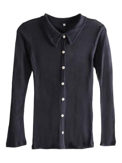 Baserange buttoned collared top