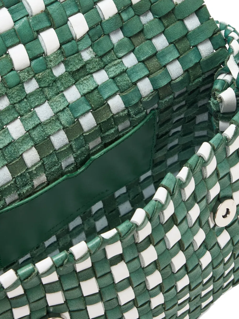 Loeffler Randall Woven Vinnie Satchel Bag In Green