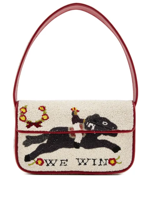 STAUD bead-embellished shoulder bag