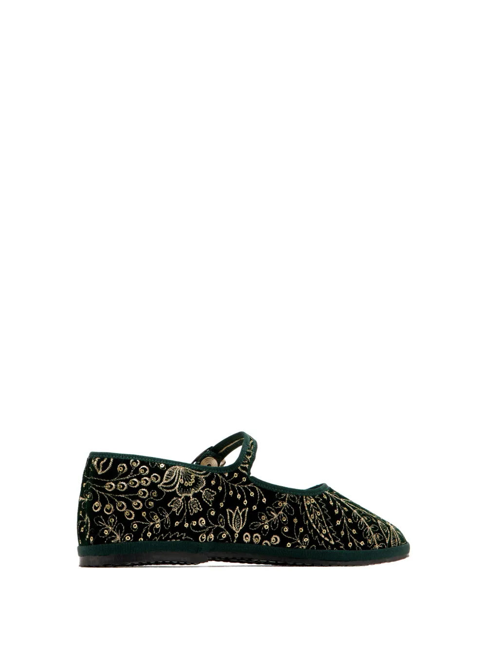 CAPULETTE Fluwelen ballerina's Groen