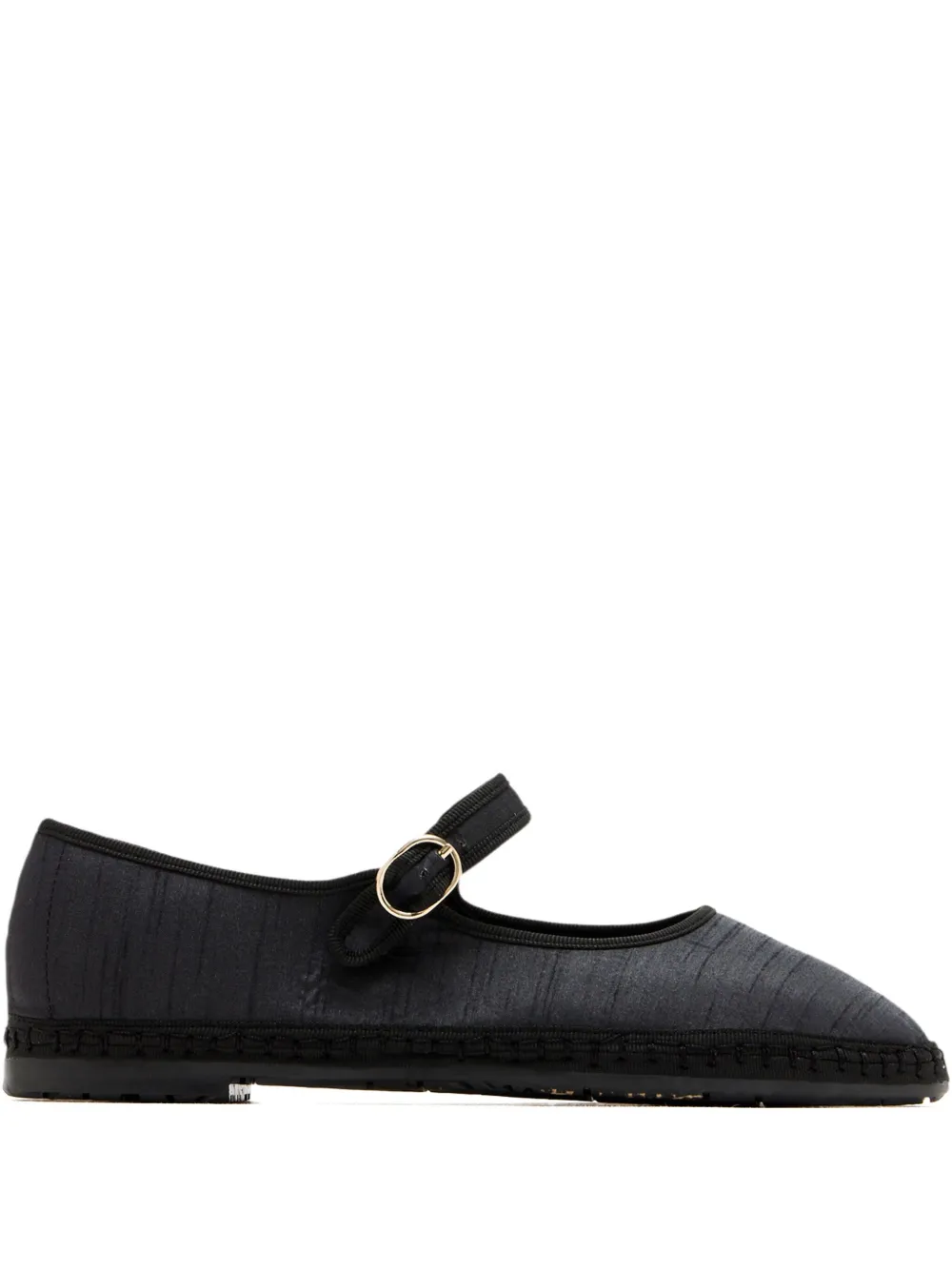 FLABELUS silk ballet flats | Black | Image 1