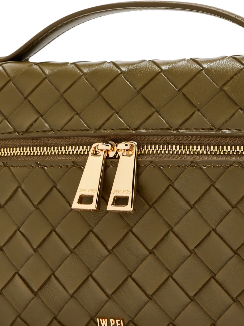 Jw Pei Woven Top-handle Satchel In Green
