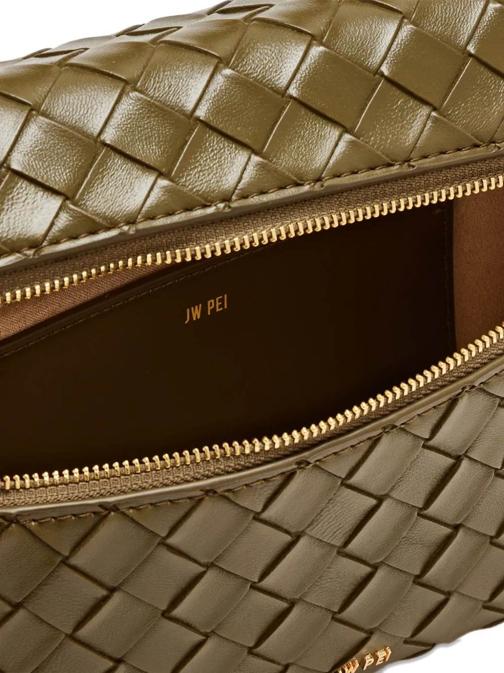 Jw Pei Woven Top-handle Satchel In Green