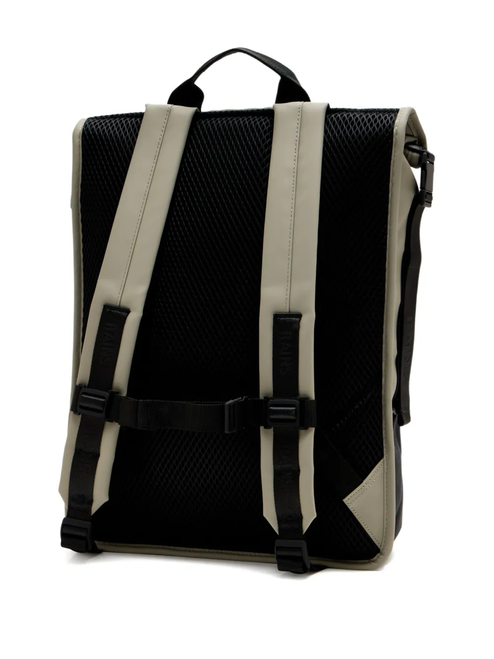 Rains Rolltop Zip-pocket Backpack In Neutral