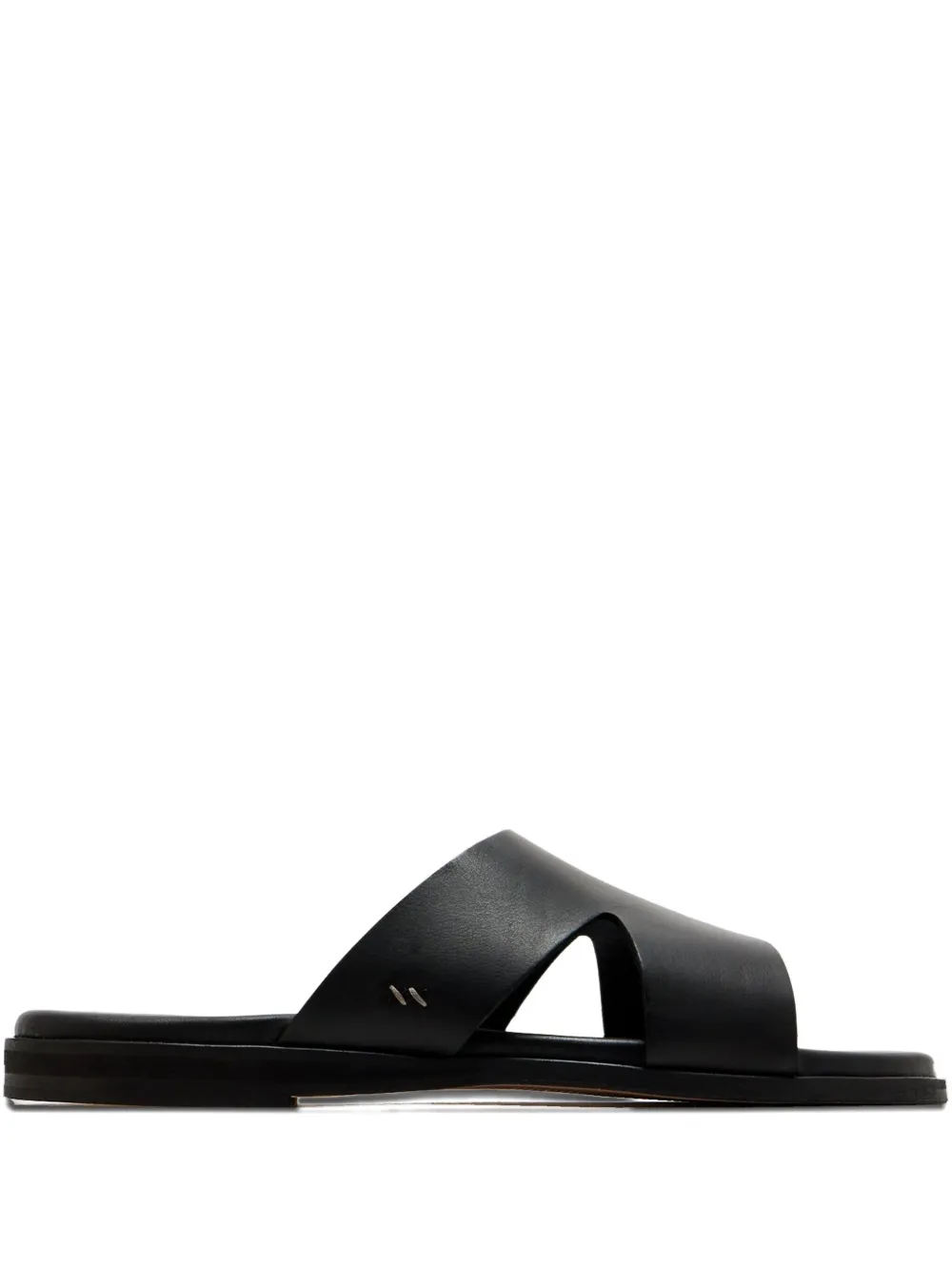 Forsa leather slides | Black | Image 1