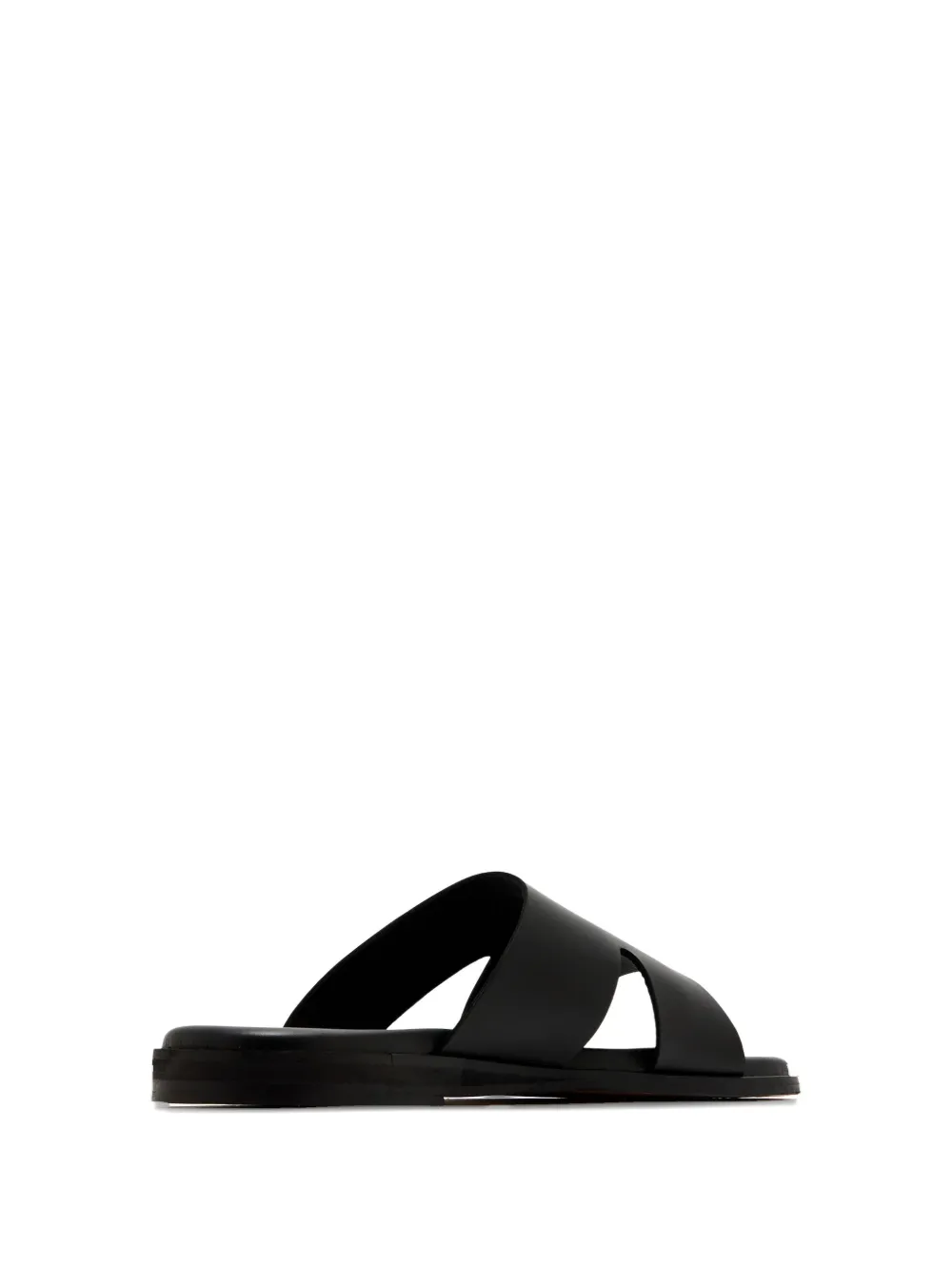 Forsa Leather Slides In Black