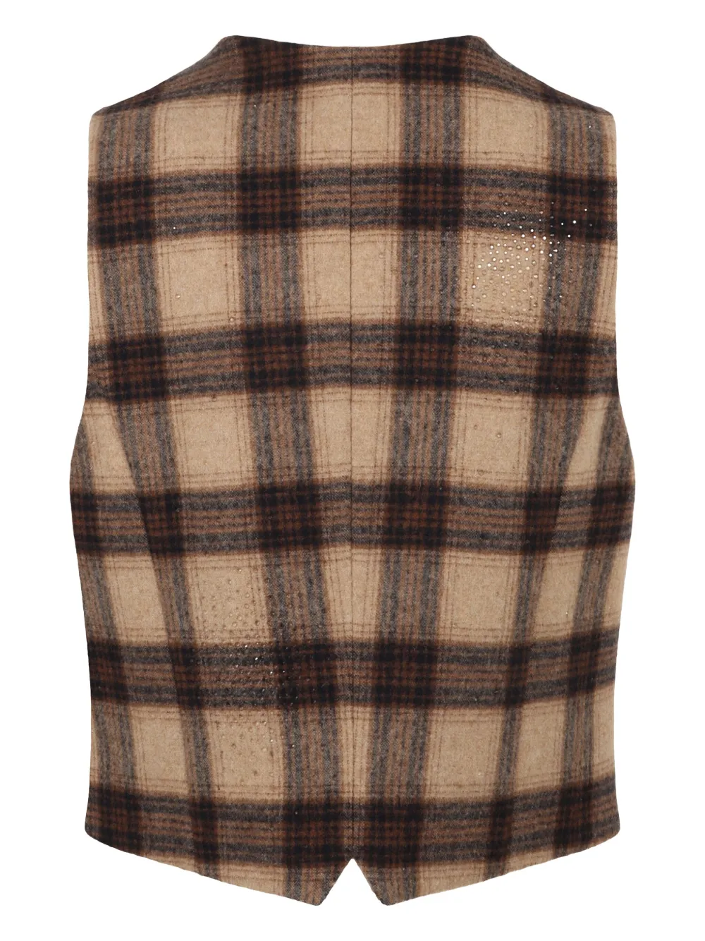 Giuseppe Di Morabito Plaid Waistcoat In Brown