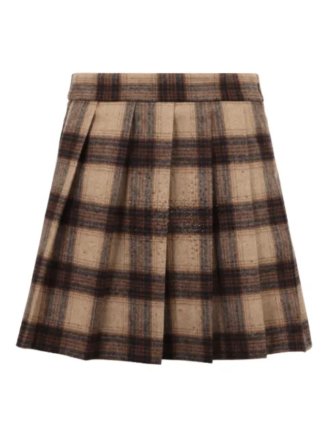 Giuseppe Di Morabito pleated check mini skirt