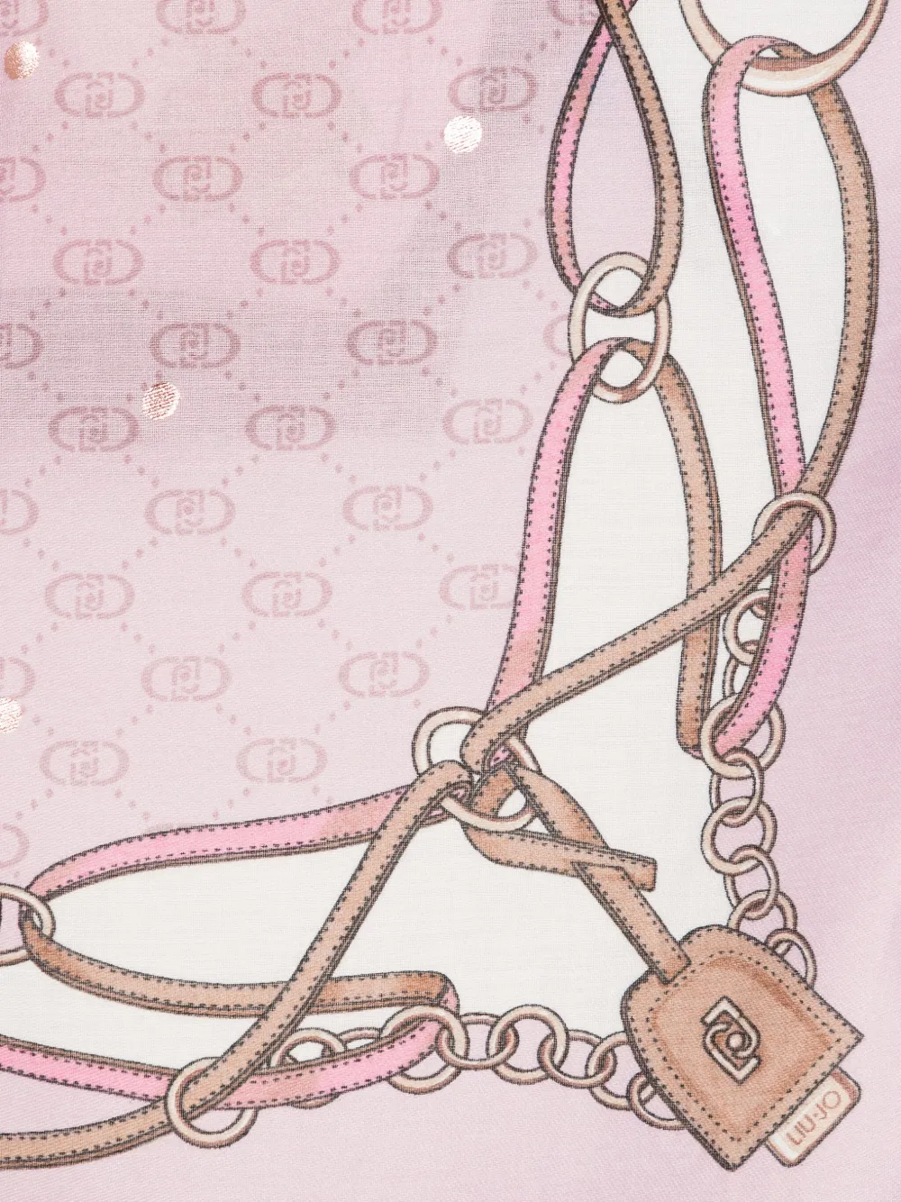 LIU JO Sjaal met kettingprint Roze