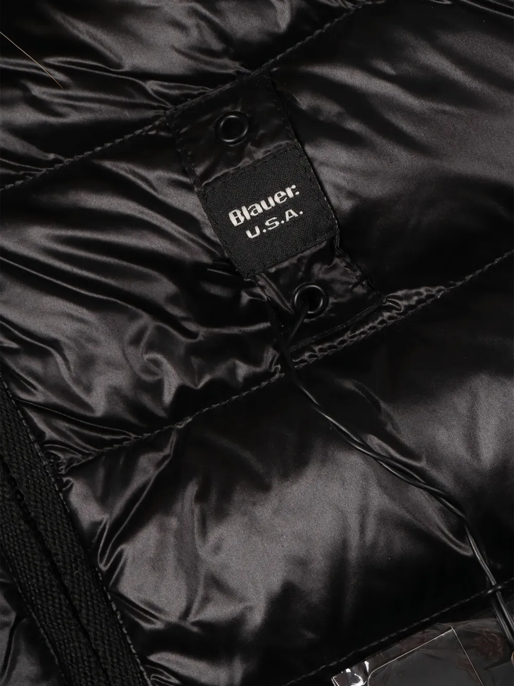 Blauer Arcadia gewatteerd jack met capuchon Zwart