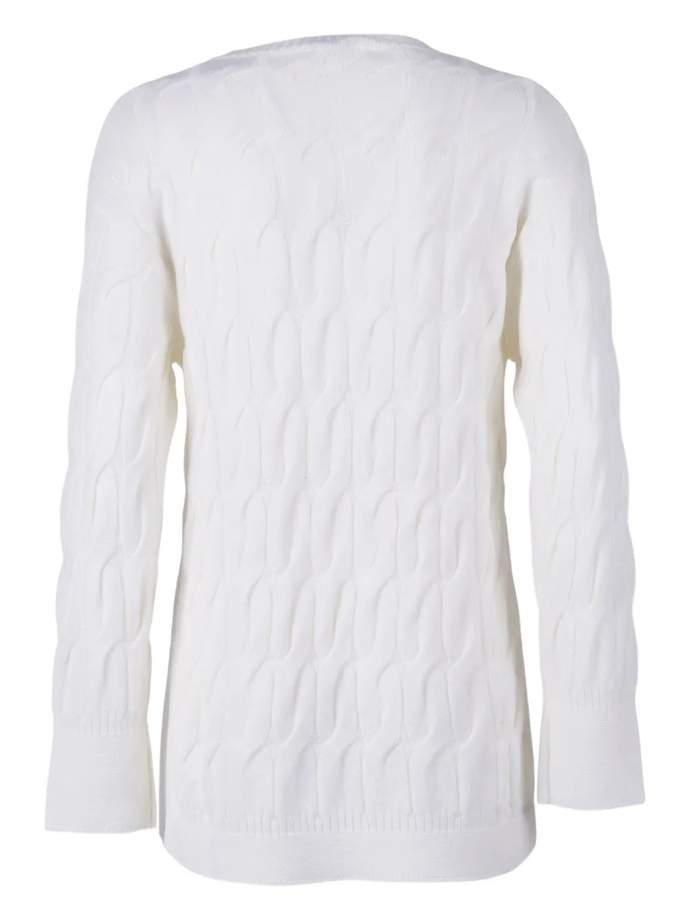 Max Mara Cable Knit Quid Sweater In White