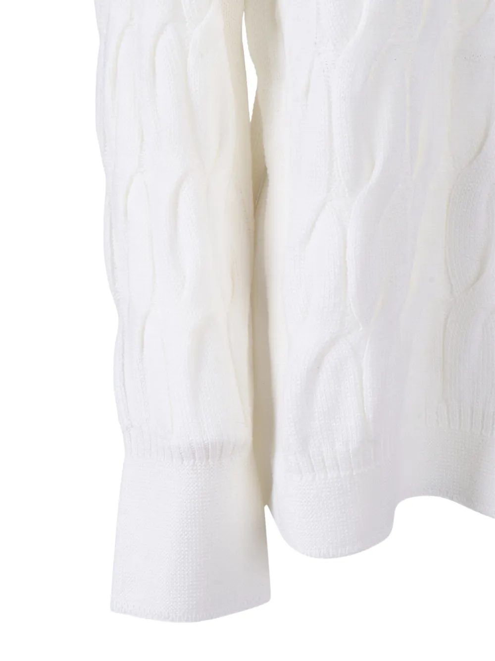 Max Mara Cable Knit Quid Sweater In White