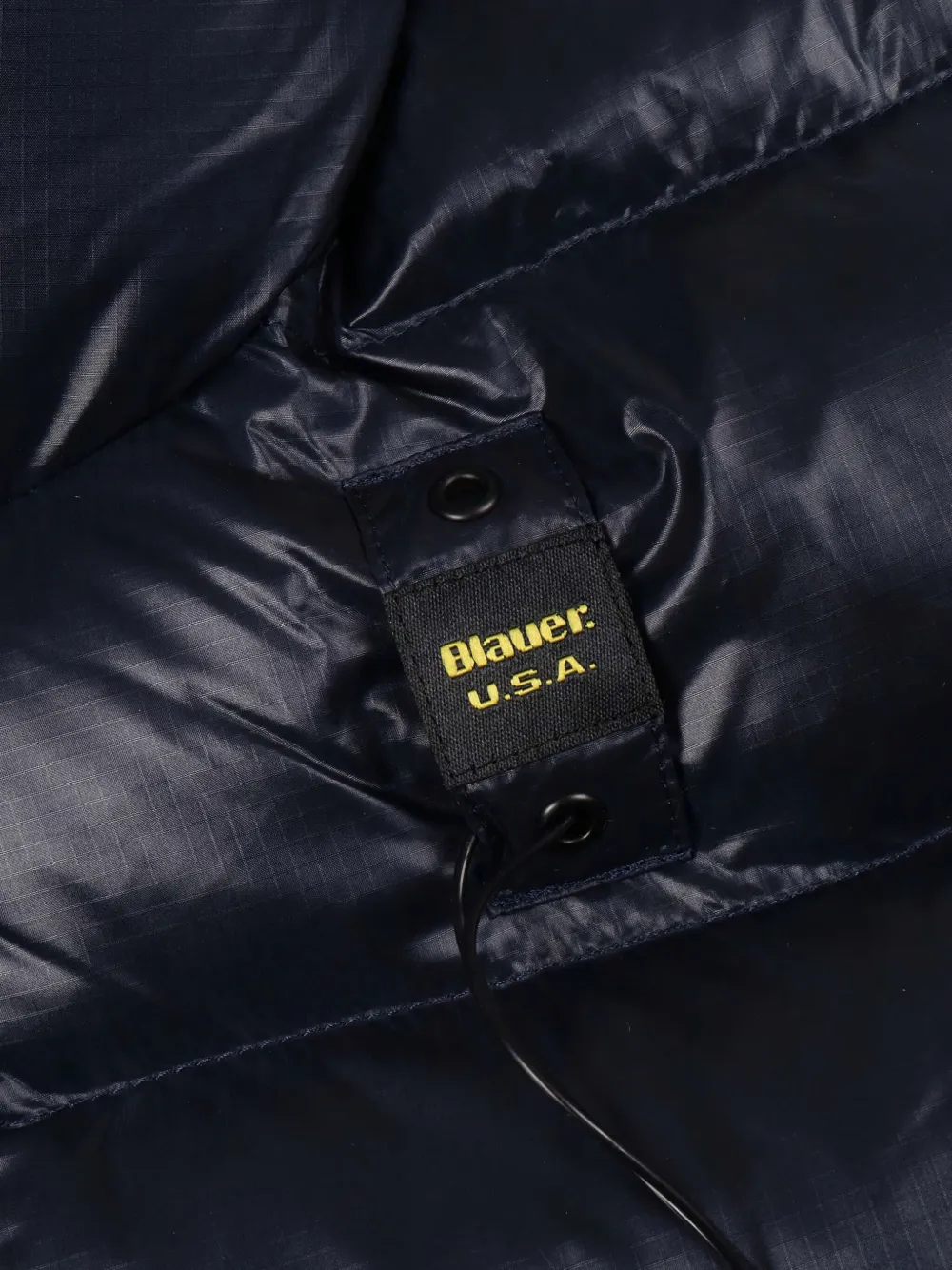 Blauer Ansel gewatteerd jack met capuchon Blauw