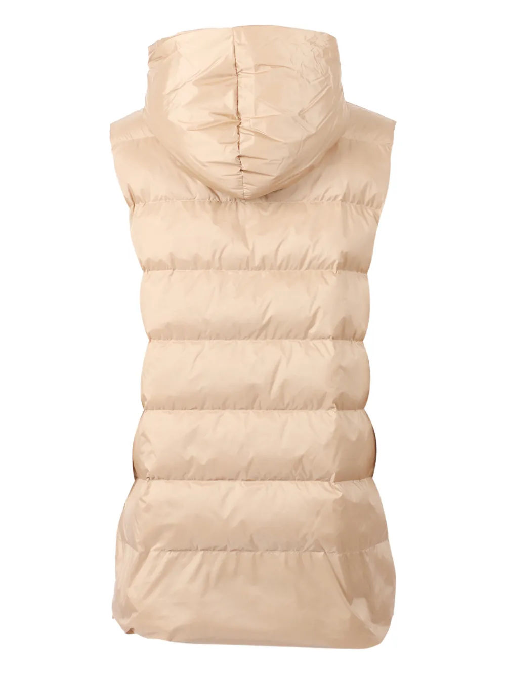 Max Mara Padded Hooded Gilet In Neutral