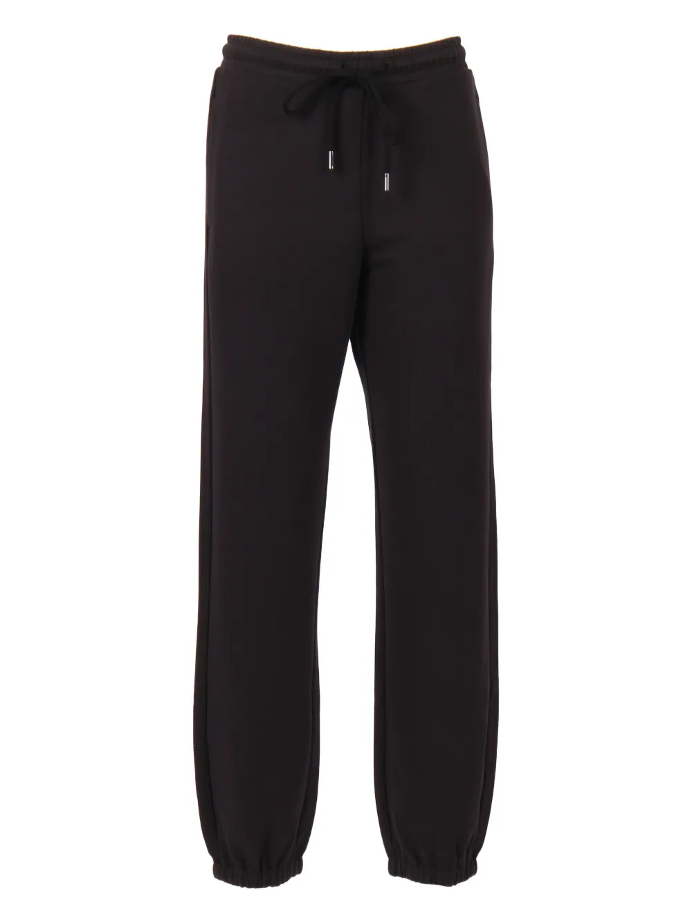 Max Mara Logo Patch Jersey Trousers In Black