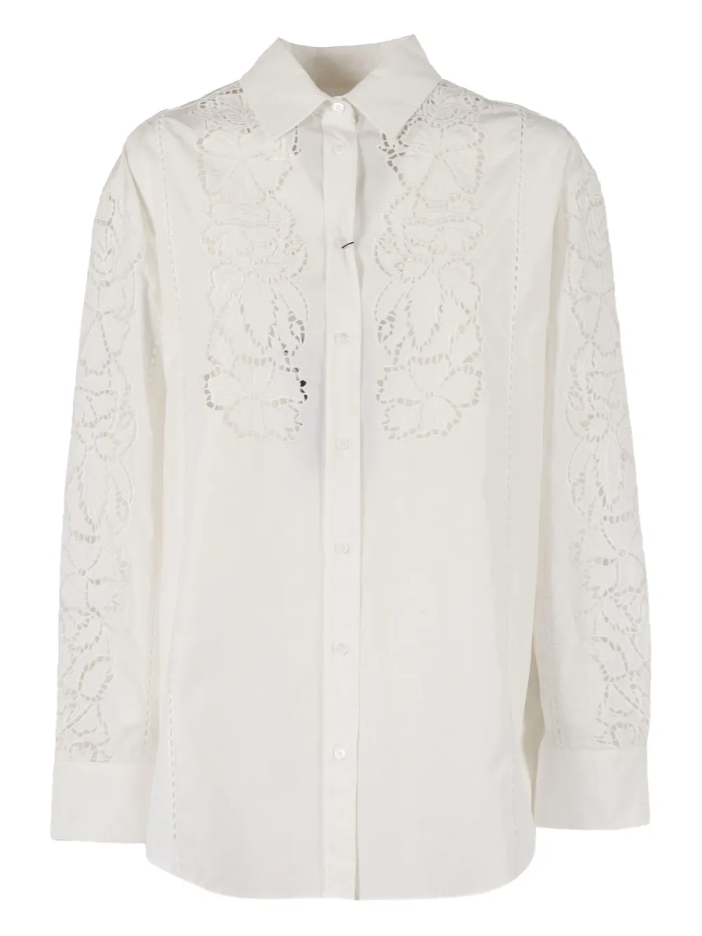 Weekend Max Mara Elmi Floral Lace Shirt In White