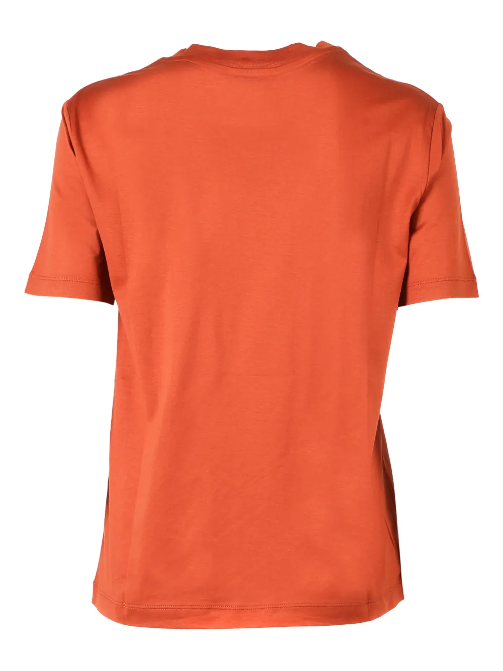 Max Mara Logo-embroidered T-shirt In Orange