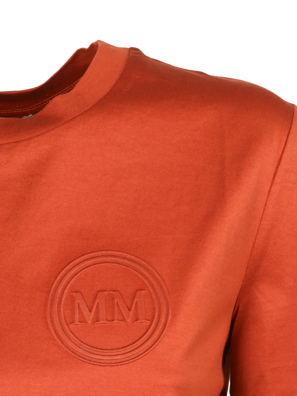Max Mara Logo-embroidered T-shirt In Orange