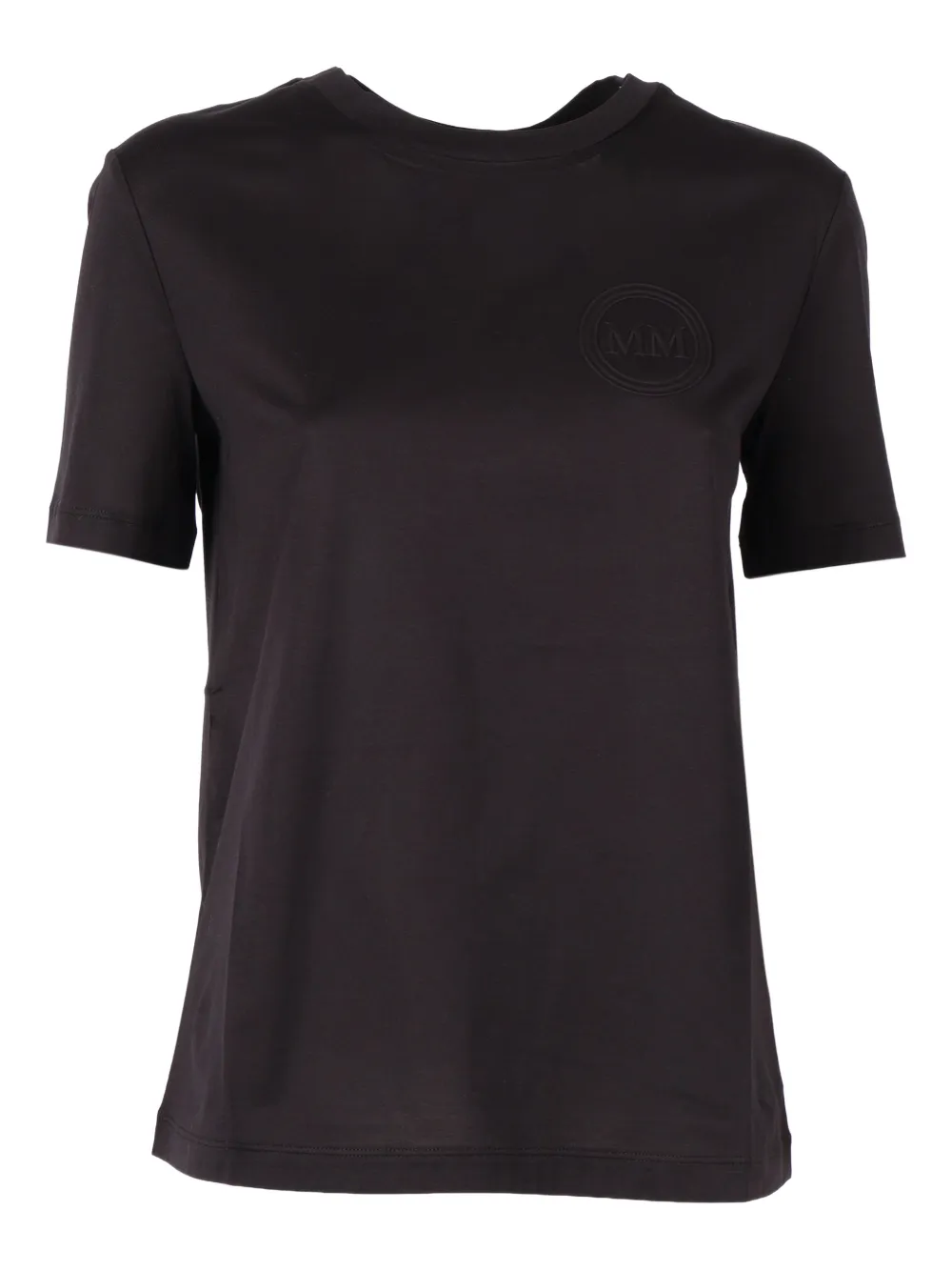 Max Mara Embossed Gattoni T-shirt In Black