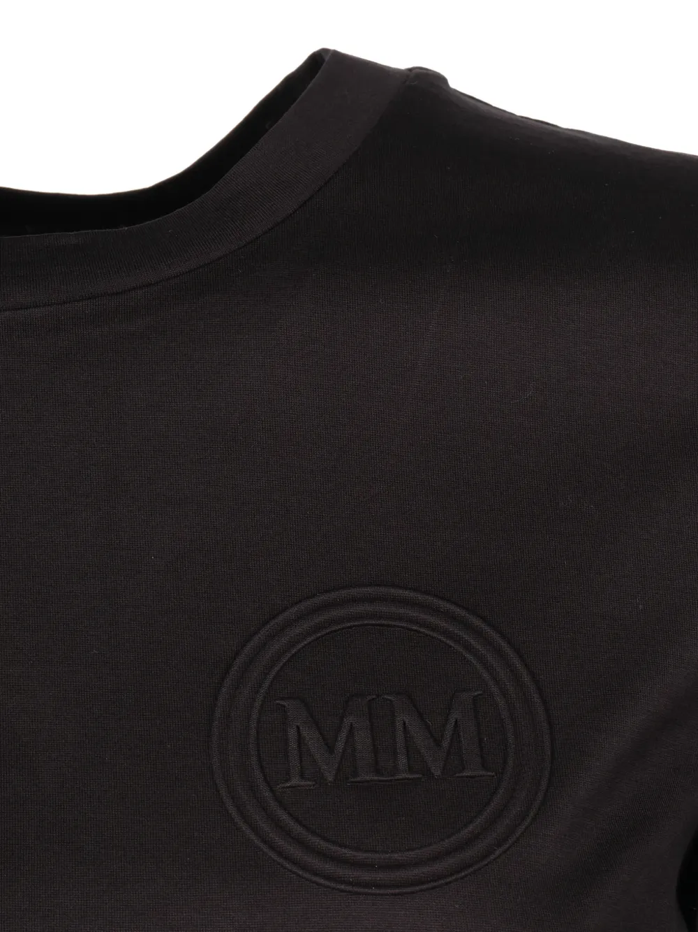 Max Mara Embossed Gattoni T-shirt In Black