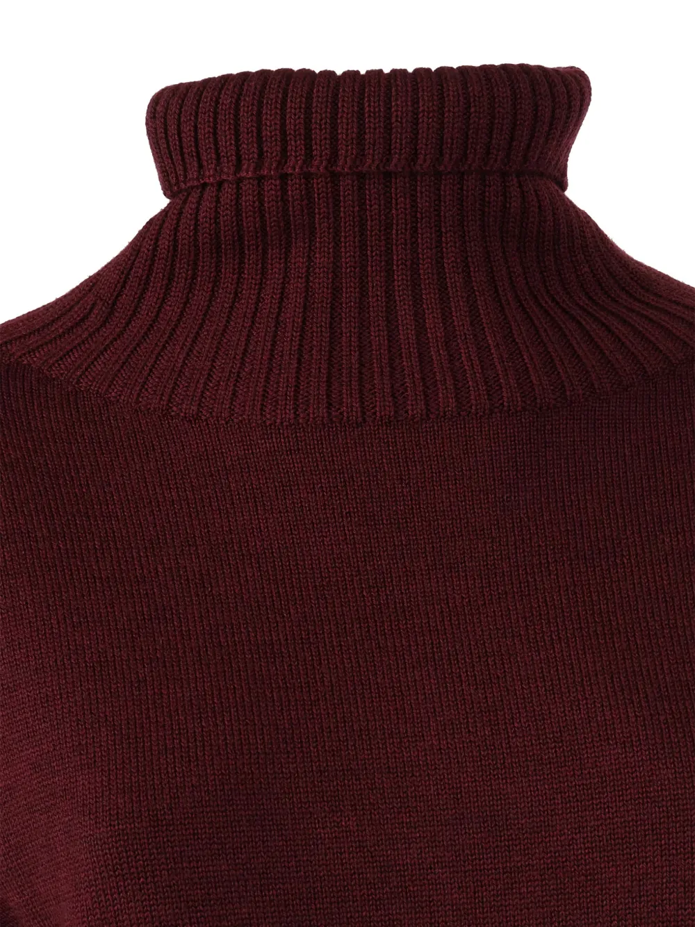 Max Mara Roll-neck Mino Top In Burgundy