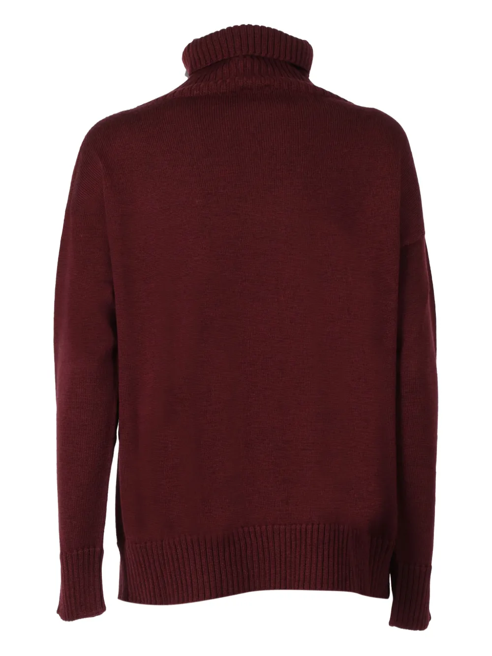 Max Mara Roll-neck Mino Top In Burgundy