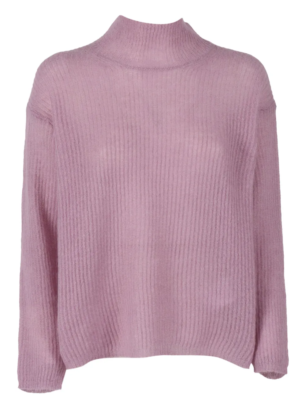 Max Mara Tenna Ribbed Sweater In Purple