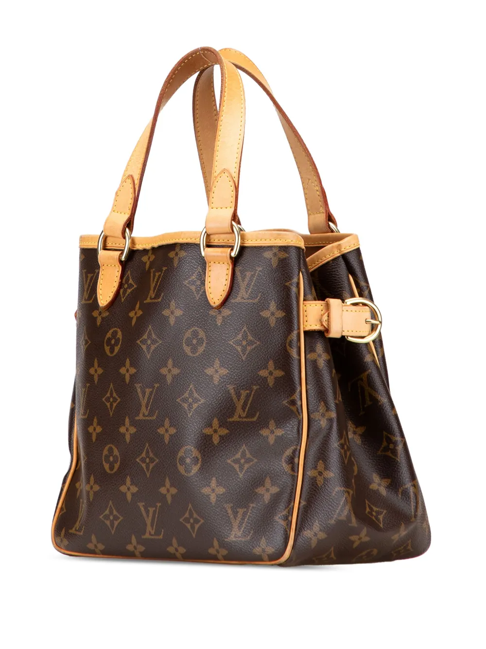 Pre-owned Louis Vuitton 2005 Monogram Batignolles Vertical Pm Handbag In Brown