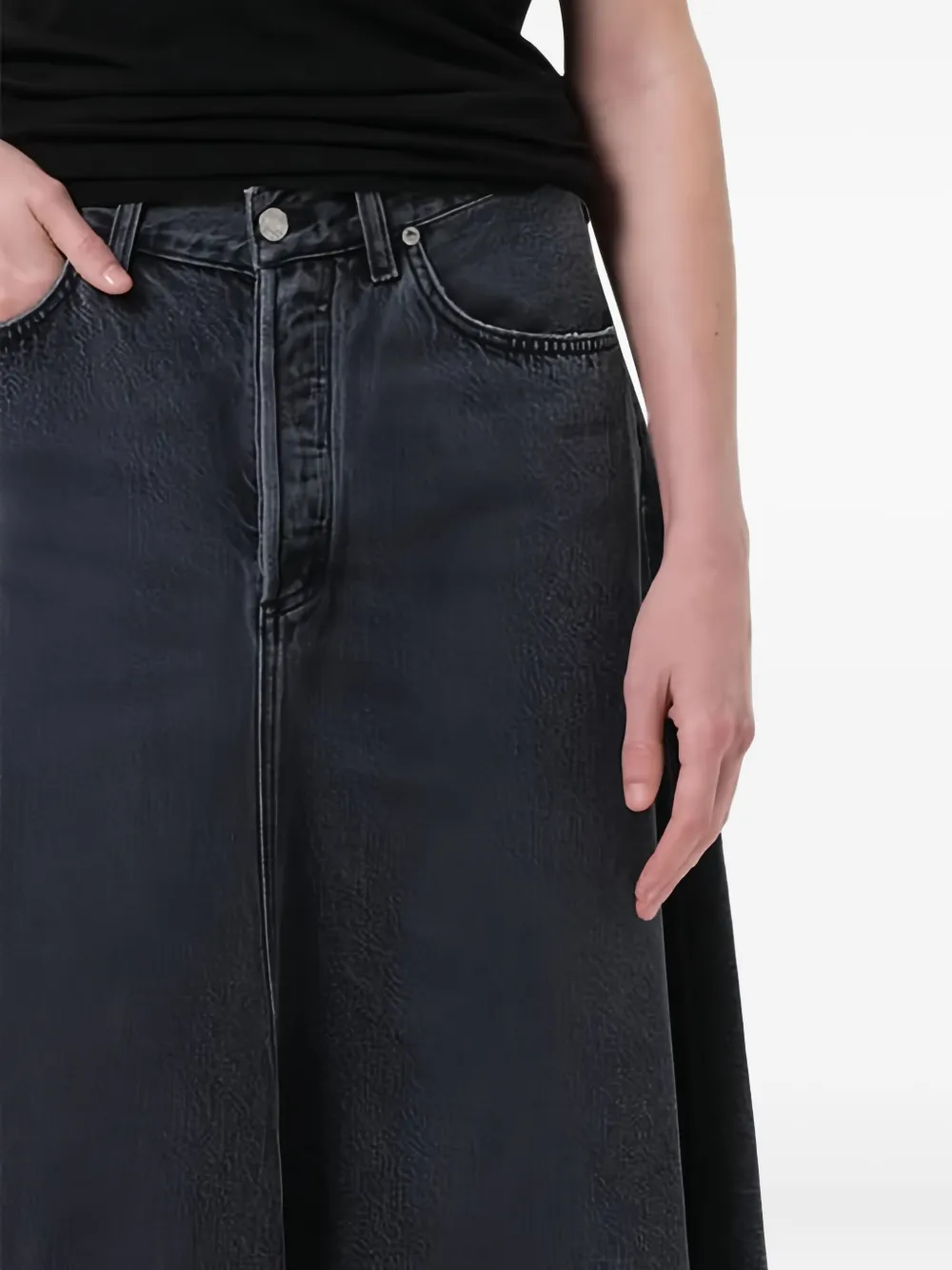 Agolde Odin Pocket Long Skirt In Gray