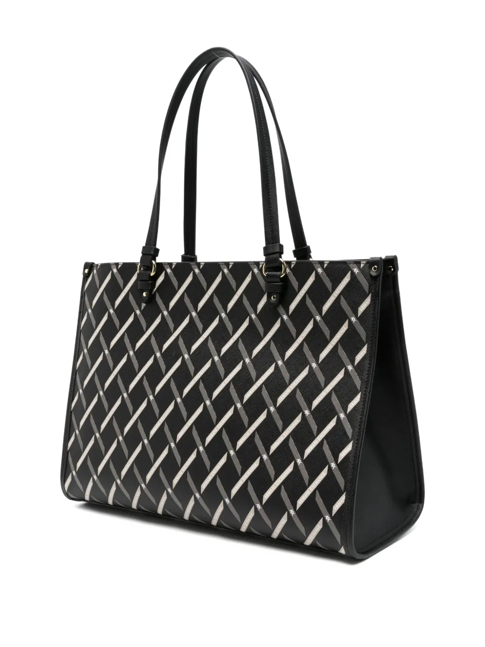 Armani Exchange geometric-pattern tote bag - Zwart