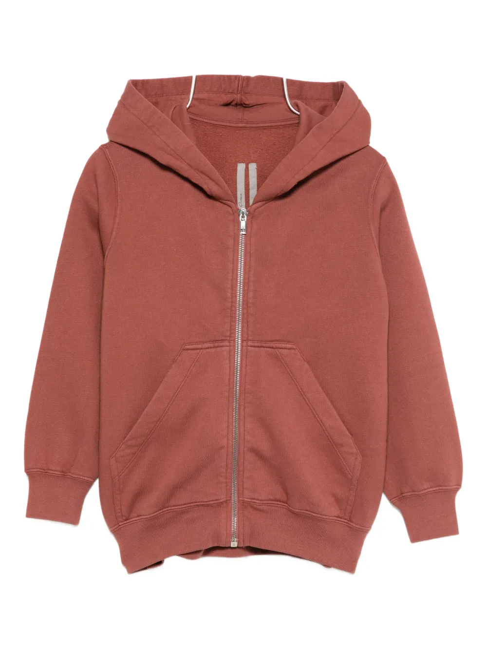 Rick Owens Zip-up Cotton Hoodie In Pink