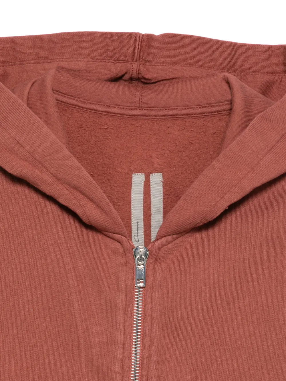 Rick Owens Kids Katoenen hoodie met rits Rood
