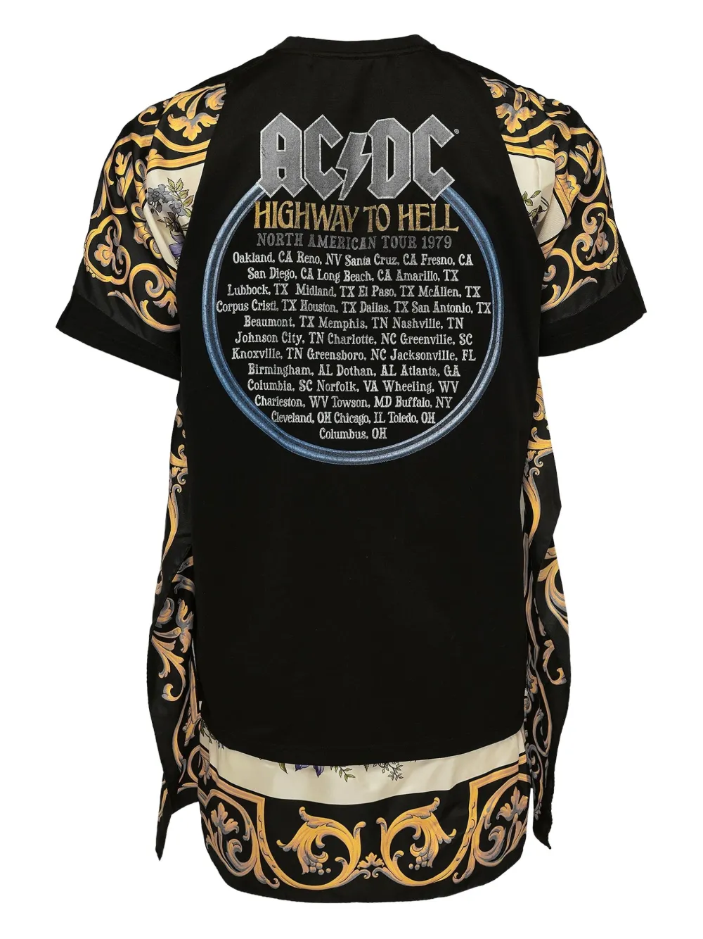 Junya Watanabe Graphic T-shirt met vlakken - Zwart