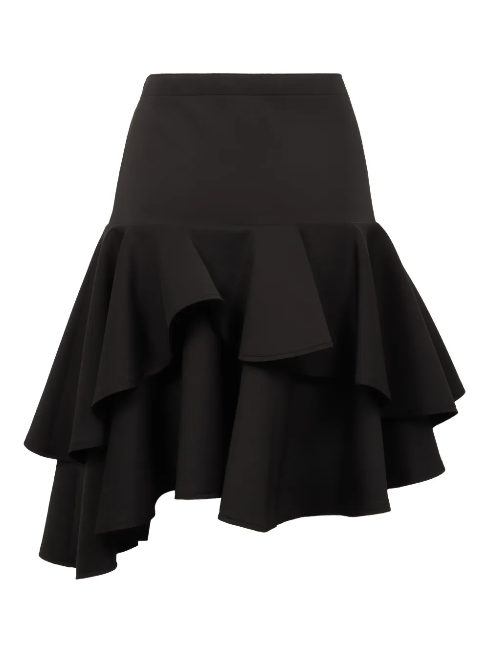 DES PHEMMES ruffled skirt - Nero