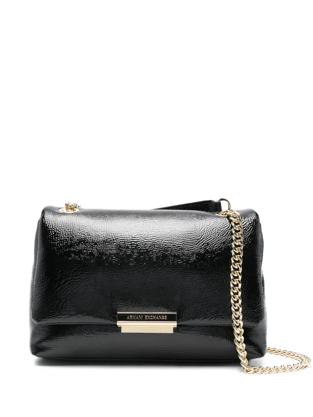 Armani Exchange chain leather crossbody bag - Nero