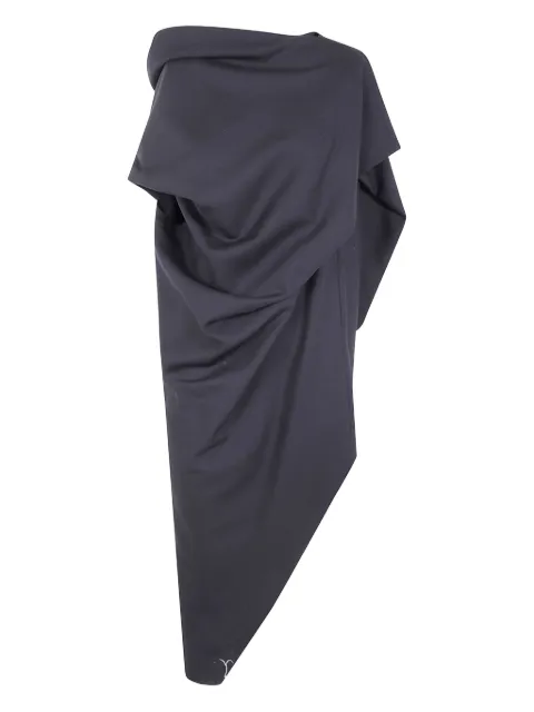 Issey Miyake Uni-Form(Wool) asymmetric design midi dress