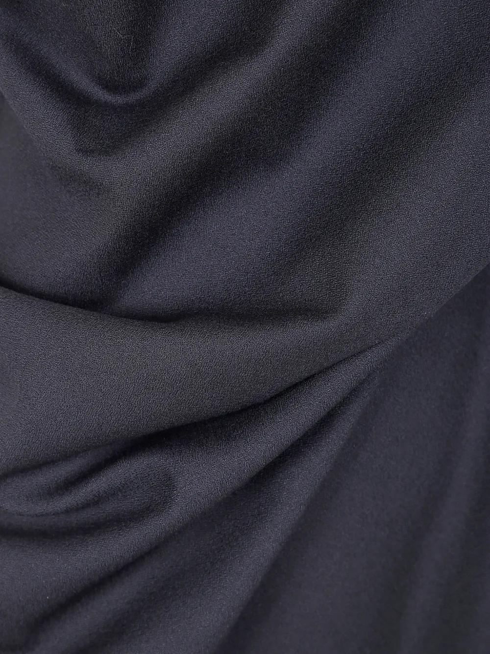 Issey Miyake Uni-Form(Wool) asymmetrische midi-jurk Zwart