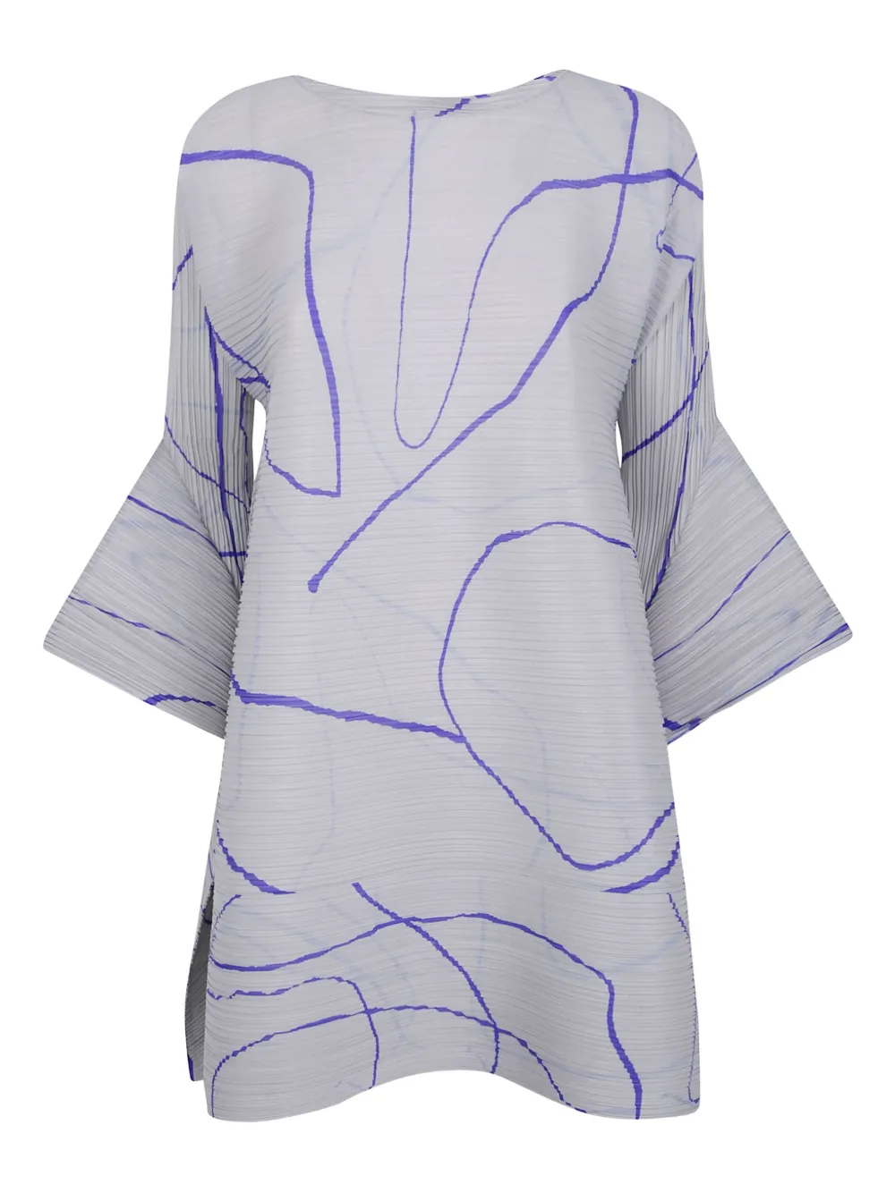 Pleats Please Issey Miyake Pause pleated flared midi dress - Grijs