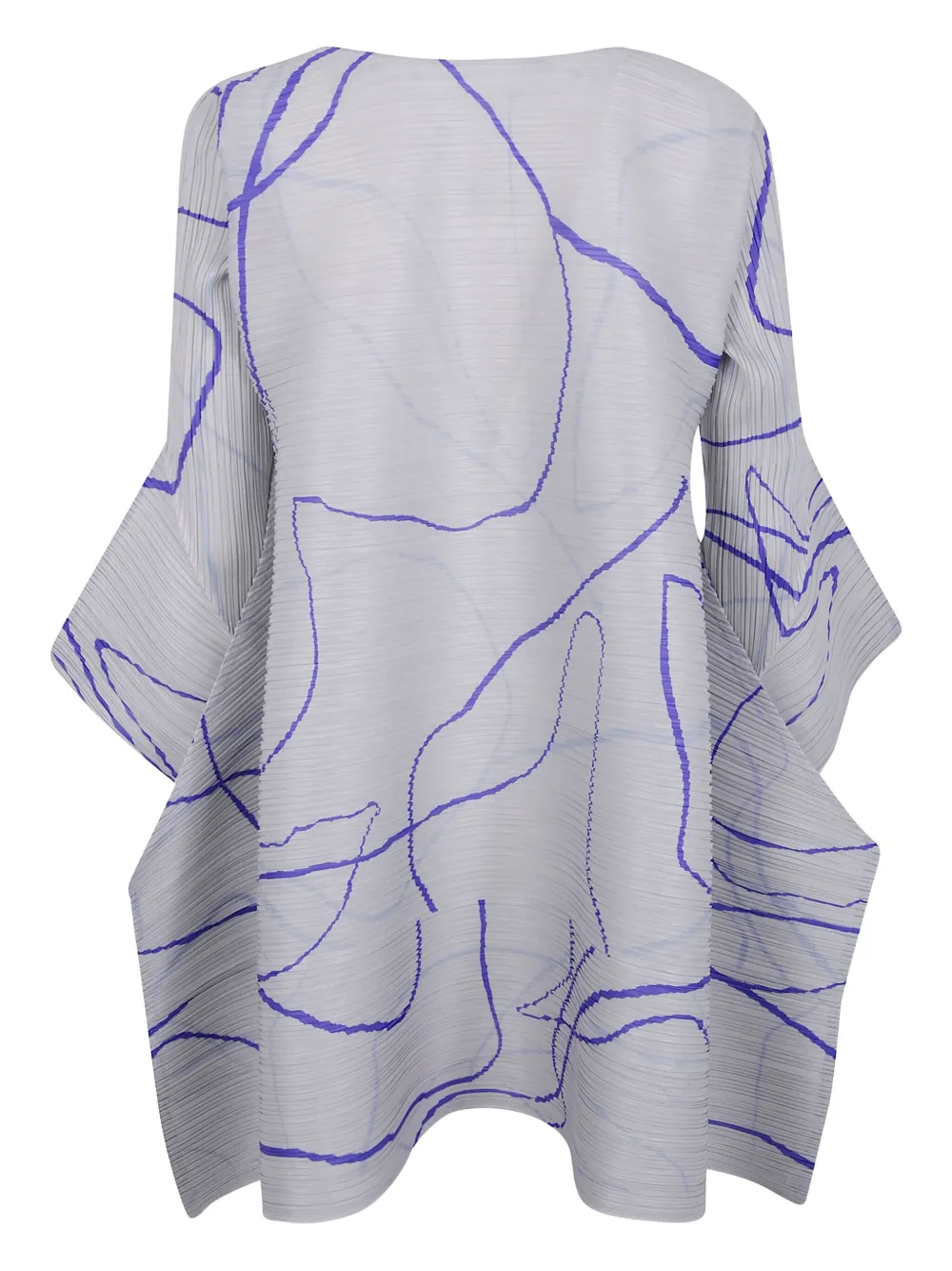 Issey Miyake Pause Pleated Flared Midi Dress In Gray