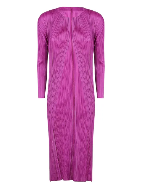Pleats Please Issey Miyake abrigo con pliegues